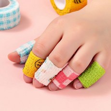 핑거가드 손가락 테이프 자가점착 패턴 탄력 밴드 골프 그립 굳은살방지 보호, 녹색공룡, 1개