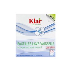 德國Klar 無磷植萃酵素檸檬酸洗碗錠25錠/盒，洗碗機專用，環保無磷，酵素分解油污, 1個
