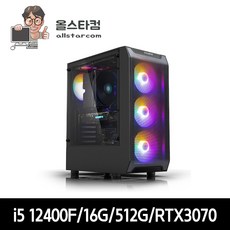 인텔 i5 12400F/16G/SSD512G/RTX3070 중고컴퓨터 조립본체 신품케이스, 512GB, 16GB, Free DOS, 지포스 RTX 3070, i5 12400F