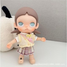 팝마트 지거 Zsiga 1/8 액션 피규어 인형옷 인형 의상 스커트 4피스 세트 20cm BJD 인형 드레스, 20CM 가지 누나의 옷에는 인형이 포함되어 있지 않다, 퍼플 체크 스커트 4피스 세트