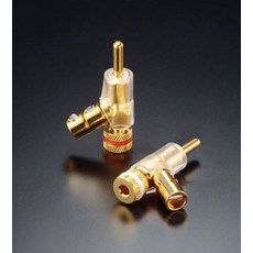 Furutech FP-202(G) 鍍金香蕉插頭 90度彎角設計 音響連接器 提升音質 快速連接, 金色, 4個, Free