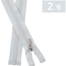 Joeunmall 코일지퍼3호 70cm 나일론 지퍼 점퍼 잠바, 2개, 329 그레이