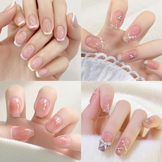 키스미스 셀프네일팁 붙이는 네일아트 4종타입 x 24p, 1개, 혼합색상