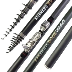 초경량 탄소 텔레스코픽 바위 낚싯대 잉어 루어 여행 바다 스피닝 2.7M 3.6M 4.5M 5.4M 6.3M 7.2M, 01 Black_03 6.3 m