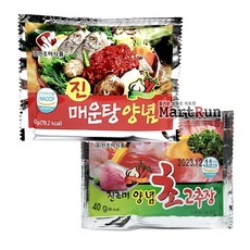 (진조미) 진 매운탕 양념 60g x 10개 + 진조미 양념 초고추장 40g x 10개 횟집 매운탕 찌개양념