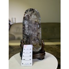 水晶關公擺件 綠幽靈雕刻工藝品, 綠幽靈