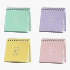 핑크풋 2026 미니 탁상 캘린더 4개세트, 1세트, 4종 1세트, 4종