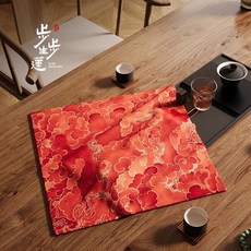 티 타월 다기 다도 용품 테이블 매트 다양한 크기, E, 45x45cm