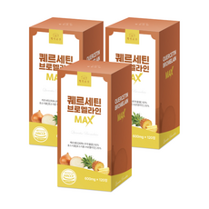 웰빙곳간 퀘르세틴 브로멜라인 MAX 회화나무추출물 효소 고함량 18000mg, 3개, 120정