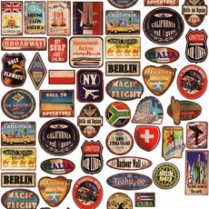 포트렘 캐리어 노트북 스티커, 1세트, 01_세계여행