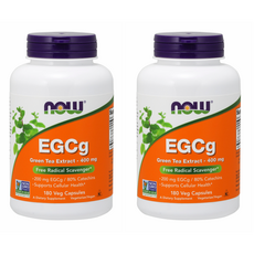 NOW Foods EGCg綠茶萃取素食膠囊 400mg, 180顆, 2罐