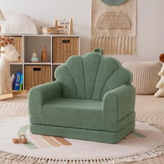 兒童摺疊沙發椅，貝殼造型，適用於嬰幼兒, 圖色（聯繫客服定製）, 詳見包裝