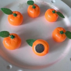 한라봉 미니어처 냉장고자석 과일모양 귀여운 주방소품 제주감성 인테리어장식 홈데코, 상세페이지 참조