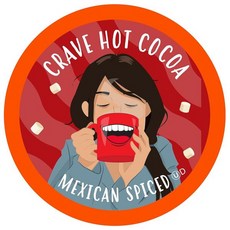 2.0 K컵 브루어 민트 초콜릿 40 카운트와 호환되는 크레이브 핫 초콜릿 포드, Mexican Spice Cocoa, 40 Count, 40개, 15g, 1개입