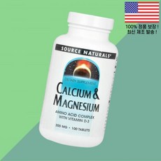 소스 내추럴스 칼슘 마그네슘 100정 Source Naturals Calcium Magnesium 100 Tablets, 1