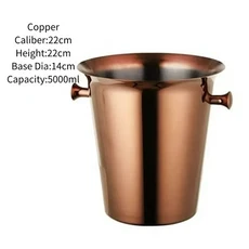 스테인레스 스틸 레드 와인 얼음 양동이 유럽 스타일의 얼음 양동이 대형 얼음 와인 양동이 샴페인 양동이, 06 copper 5000ml