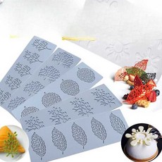 튀일 몰드 초콜릿 나뭇잎 장식 몰드 베이킹 모양틀 모양, 8, 1개