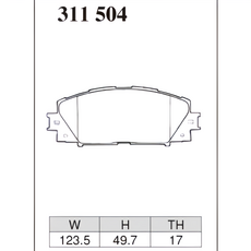 DIXCEL ES type 煞車來令片 適用 TOYOTA PRIUS C 2012-2021 (311 504), 1個, 前輪(一對)