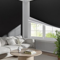 [ 1133466 ] 데일리쿠퍼 침실용 휴대용 암막 커튼 55.9 x 91.4cm(22 36인치) 100% 창문 커튼 (너비 43.2~121.9cm(17~48인치) 창문에