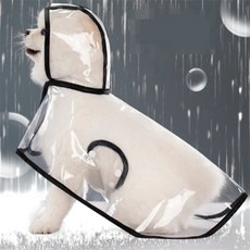럭키비나 강아지 레인코트 소형견 반려견옷, XS
