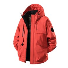 戶外情侶款沖鋒衣外套 防水防風登山夾克 男女款雙層棉衣外套