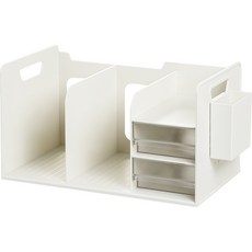 핀앤솔 책상 정리 미니서랍 책꽂이 책상정리함 사무실 데스크 오거나이저, 1개, 아이보리