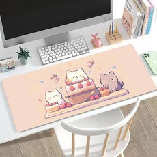 熊貓卡通大號桌墊 學生學習辦公防滑鼠標墊, 1個, ECR14,26*21cm*3mm（長*寬*高）