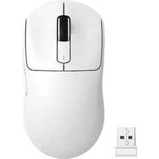 트라이 모드 2.4GUSB-C 유선블루투스 최대 26K DPI PAW3395 광학 센서 Kailh GM8.0 스위치 PCWinMac용 프로그래밍 가능한 버튼 5개블랙를 갖춘, White