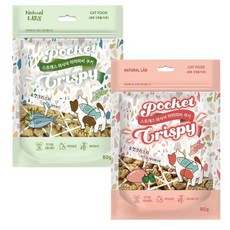 고양이간식 포켓크리스피 80g 각 3개 치킨+참치 480g