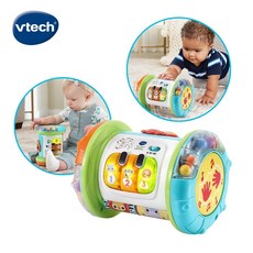 Vtech 2合1探索學習滾滾鼓 動物 顏色 數字 彈奏 坐著玩 學爬 打鼓 滾動 齒輪 手眼協調 寶寶鼓 玩具鼓 節拍, 1個, 混合顏色