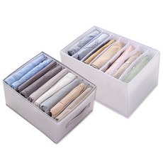 衣物分隔收納盒 衣物收納盒 襪子收納盒 衣櫃收納神器 多格抽屜整理盒, 1個, PVC分隔盒 (白邊 小7格)