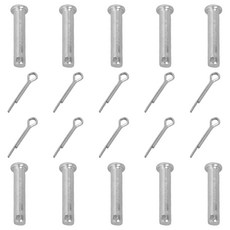 10Pcs 링크 힌지 핀 고정 볼트 플랫 헤드 트레일러 잠금 장치와 호환되는 원통형 핀, 10세트, M8 x 40, M8 x 40