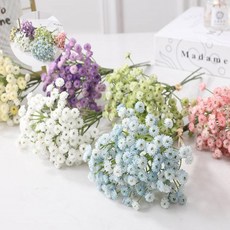 조화 장식 안개꽃 인조꽃 인테리어 데코 플라워 인공 식물 홈스 일링 용품 공간 디자인, 01.화이트