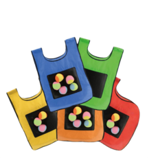 台灣現貨 送五球 兒童成人黏球衣 黏黏球 團康遊戲 大地遊戲 戶外玩具 黏球衣 親子互動, 1個, 兒童款(送五球，衣服顏色隨機), 衣服顏色隨機