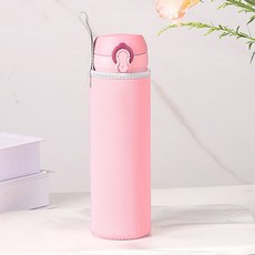 다용도 보온병 파우치 텀블러 케이스 커버 물통 가방, 1개, 핑크소