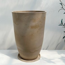 밍이네가든 플라스틱 화분 콘크리트이모션 원형 샌드클레이, 1개