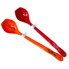 주방이모 쿡스넷 멜라민 컬러 만두국자 5P 5개 왕특대size 소스국자 볶음주걱 주방국자, 주황색