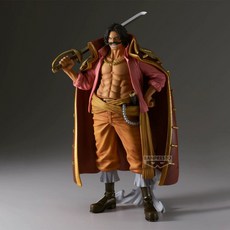 [출시] BANDAI 반다이 반프레스토 원피스 프리미엄 GOL.D.ROGER 골디로저 애니메이션 컬러 스태츄 피규어, 메탈릭 컬러/모자 없음, 1개