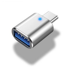 勁昕科技 Type-C OTG 轉接頭, 銀色, 1個
