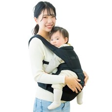 힙 시트 아기띠 [보육프로도 추천] 보조 벨트 포함 목받침 유아용 시트 수납 베이비 캐리어 아기띠 아기 20kg【세타가야 태생의 베이비 브랜드】 라우체 일본어 설명서 포함 (블랙), 상세페이지 참조