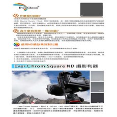 【控光後衛】ND64方形專用減光鏡100x100mm, 1個