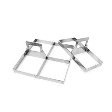 AN 스텐 토스트 틀 사각 계란 부침개 빵 샌드위치 요리 프레임, 2구, 1개