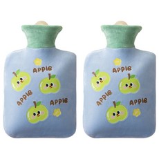StarR 애플 스퀘어 보온 물주머니 500ML, 2개
