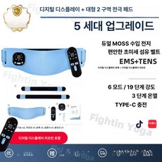 EMS 복부 슬리밍 허리 벨트 다이어트 운동기구, 5세대 2구역 업그레이드, 기본 모델명/품번