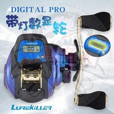 Lurekiller 數顯水滴輪 DFS20 5+1BB 變色龍漆 捲線器 漁輪 路亞配件, 雙搖臂左手輪