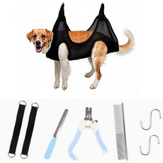 편안한 펫 미용 해먹, 1개, BLACK-S