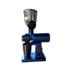 台灣製楊家原廠690N磨豆機 2024最新伊麗莎白/消光黑 CNC高硬度合金螺旋平鋼刀 送原廠毛刷豆匙, 藍色,加購不鏽鋼篩粉器