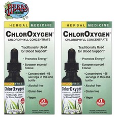 허브 Herbs Etc ChlorOxygen 알코올 프리 30ml 액상 엽록소 농축물 2개, 50ml