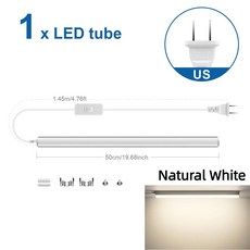220V 110V T5 LED 바 램프 튜브 19 69 인치 알루미늄 합금 바디 휴대용 캐비닛 침실 벽 백라이트 복도, 2. Natural White-US