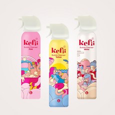 케피 버블클렌저 핑크+옐로우+화이트, 1개, 200ml